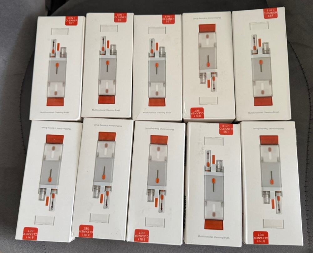 8 in 1 Multifunction Screen Keyboard Cleaner Phone Stand 5ml Cleaner lot of 10